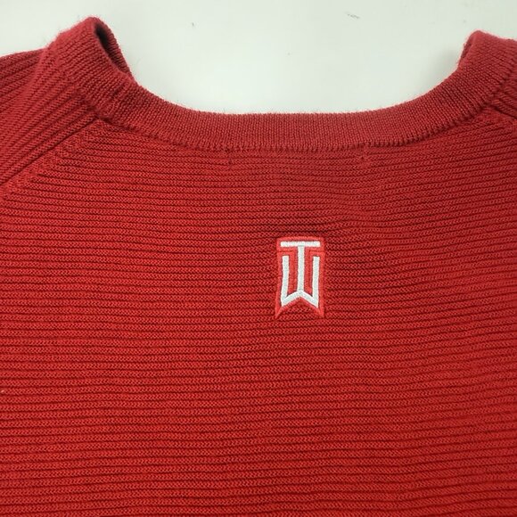 Nike Tiger Woods Sweater Mens XXL Red Wool Engineered Long Sleeve Crew Neck - Picture 4 of 7